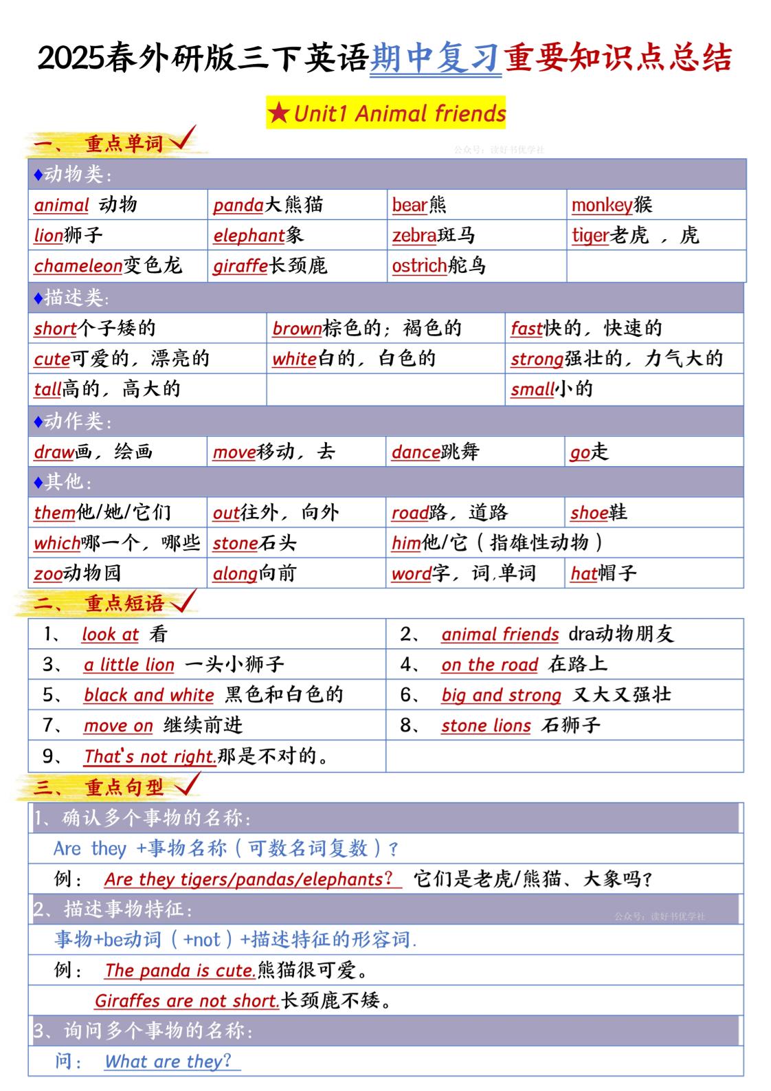 三下英语外研期中知识清单1-多金网赚