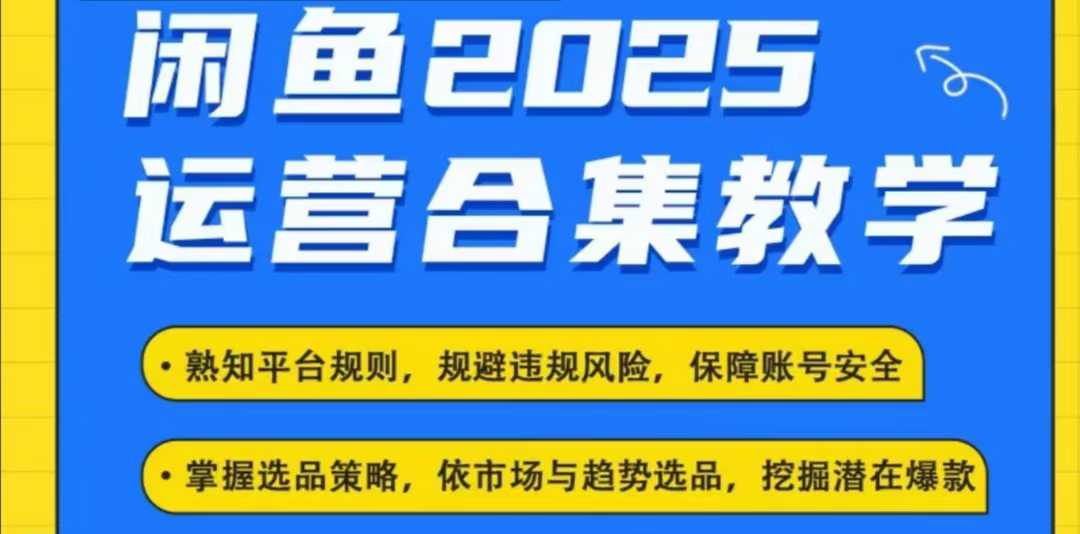 2025闲鱼电商运营全集，2025最新咸鱼玩法-多金网赚
