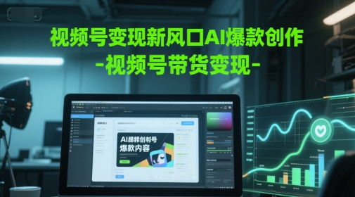 视频号变现新风口AI爆款创作-视频号带货变现-多金网赚