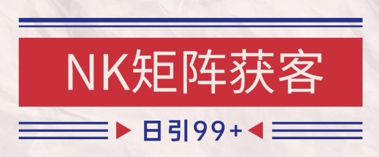 小红书某音NK赛道引流获客 自热矩阵日引200+【揭秘】-多金网赚