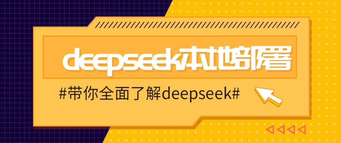 DeepSeek本地部署详细教程，轻松将deepseek部署到你的电脑上-多金网赚