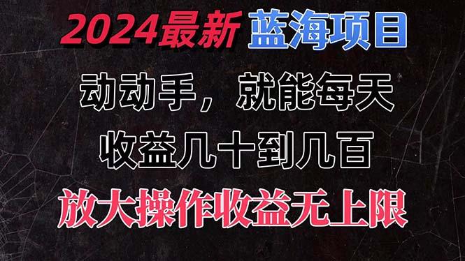 有手就行的2024全新蓝海项目，每天1小时收益几十到几百，可放大操作收…-多金网赚