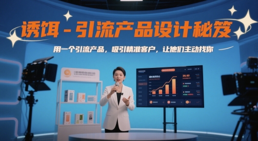 诱饵-引流产品设计秘笈，用一个引流产品，吸引精准客户，让他们主动找你-多金网赚