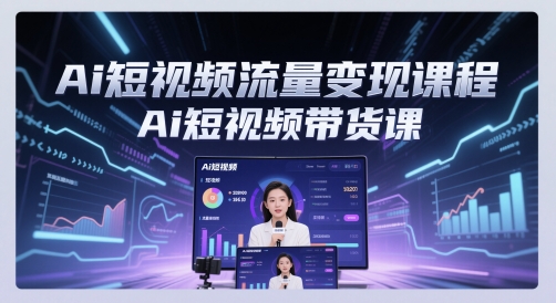 Ai短视频流量变现课程，Ai短视频带货课-多金网赚