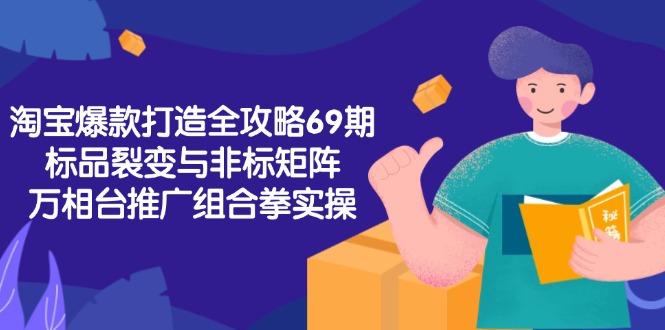 淘宝爆款打造全攻略-69期，标品裂变与非标矩阵，万相台推广组合拳实操-多金网赚