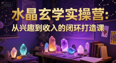 水晶玄学实操营：从兴趣到收入的闭环打造课-多金网赚