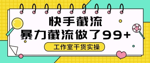快手暴力截流玩法，全自动无需人工，每日单号50+精准客资【揭秘】-多金网赚