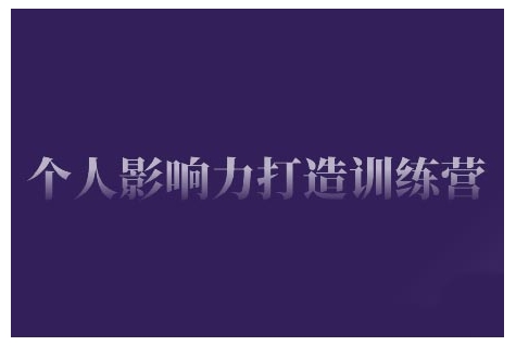 个人影响力打造训练营，掌握公域引流、私域运营、产品定位等核心技能，实现从0到1的个人IP蜕变-多金网赚