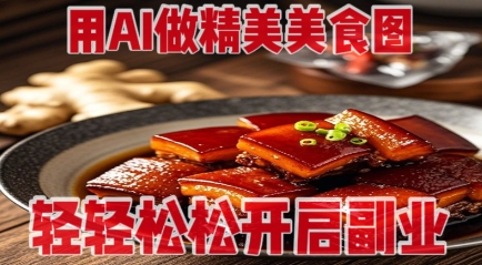 用AI做精美美食图，无需专业设备拍摄，轻轻松松开启副业-多金网赚网