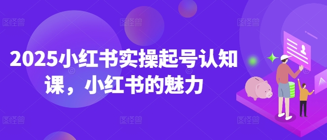 2025小红书实操起号认知课，小红书的魅力-多金网赚
