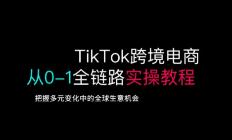 TikTok跨境电商从0-1全链路全方位实操教程，把握多元变化中的全球生意机会-多金网赚