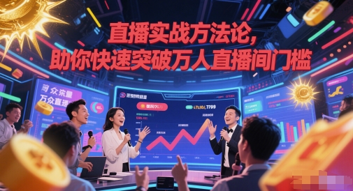 直播实战方法论，助你快速突破万人直播间门槛-多金网赚