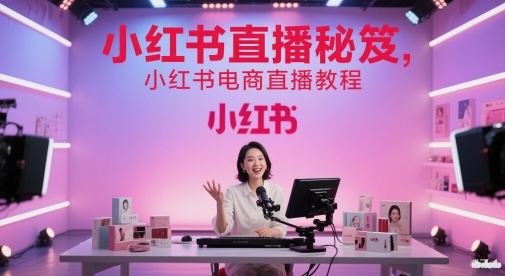 小红书直播秘笈，小红书电商直播教程-多金网赚