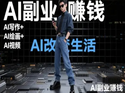 AI改变生活(Ai写作+AI绘画+Ai视频)，AI副业挣钱-多金网赚