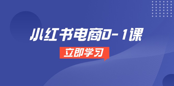 小红书电商0-1课，开店选品全流程，多平台素材处理与爆款笔记制作-多金网赚