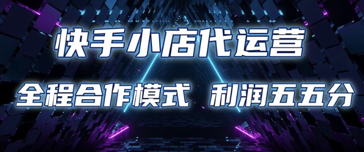 快手小店代运营 限时托管计划 合作模式 利润五五分成【揭秘】-多金网赚