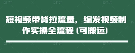 短视频带货拉流量，编发视频制作实操全流程(可搬运)-多金网赚网