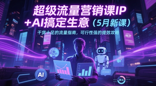 超级流量营销课IP+AI搞定生意(5月新课)干货十足的流量指南，可行性强的提效攻略-多金网赚网