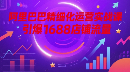 阿里巴巴精细化运营实战课，引爆1688店铺流量-多金网赚