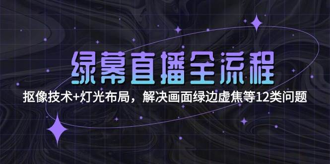 绿幕直播全流程：抠像技术+灯光布局，解决画面绿边虚焦等12类问题-多金网赚