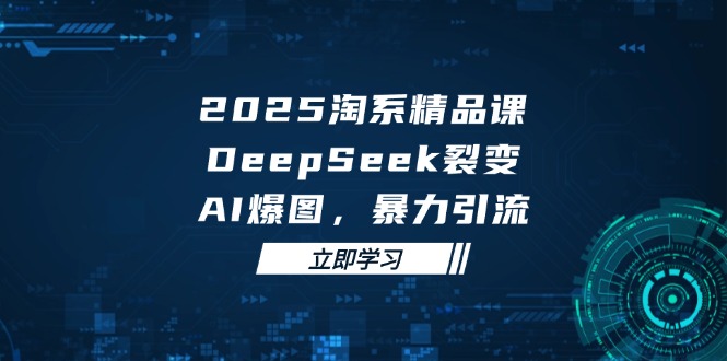 2025 淘系精品课，DeepSeek 裂变，AI 爆图，暴力引流-多金网赚