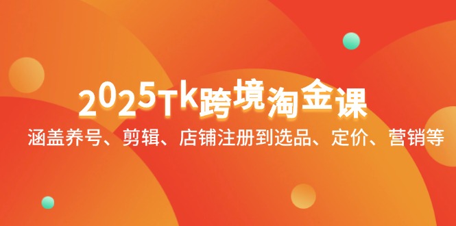2025Tk跨境淘金课：涵盖养号、剪辑、店铺注册到选品、定价、营销等-多金网赚