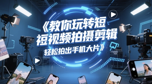 教你玩转短视频拍摄剪辑，轻松拍出手机大片-多金网赚