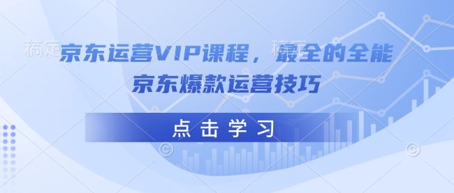 京东运营VIP课程，最全的全能京东爆款运营技巧-多金网赚