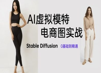 AI虚拟模特电商图实战，AI绘画Stable Diffusion 0基础到精通-多金网赚网