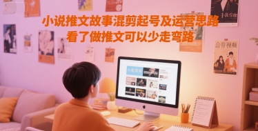 小说推文故事混剪起号及运营思路，看了做推文可以少走弯路-多金网赚